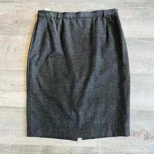 Vintage 80s Escada by Margaretha Ley Grey Pure Wool Pencil Skirt (size 4)